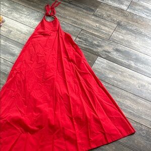 Elegant Red Backless Dress
